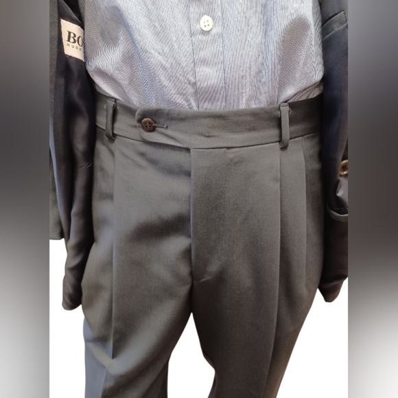 Hugo Boss Al Capone Chicago Suit Wool GUC Blue Vintage Size GR 50 - Picture 6 of 15